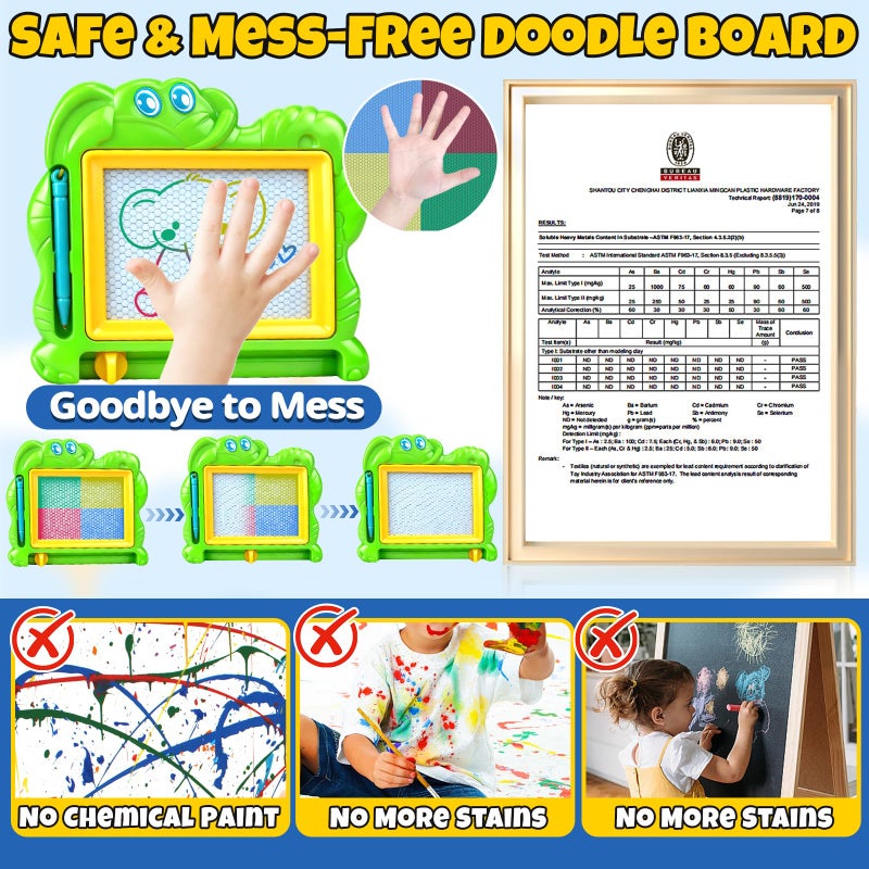 Hymaz 15 Pack Magnetic Drawing Board for Kids, Colorful Erasable Doodle Sketch Tablet for Toddlers 1-3, Travel Writing Drawing Pad for Boys Girls Birthday Party Favors Easter Valentines Day Gifts - Image 4